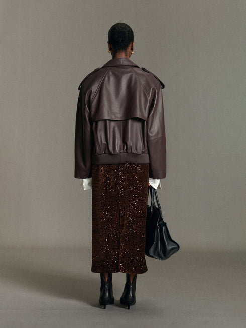 Alba Cape Leather Bomber