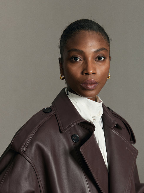 Alba Cape Leather Bomber
