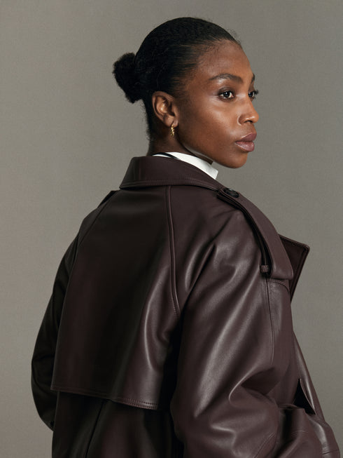 Alba Cape Leather Bomber