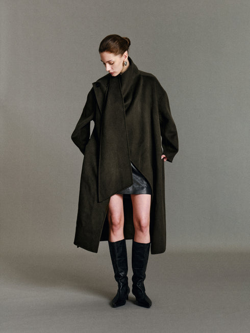 Anouk Scarf Wool Coat