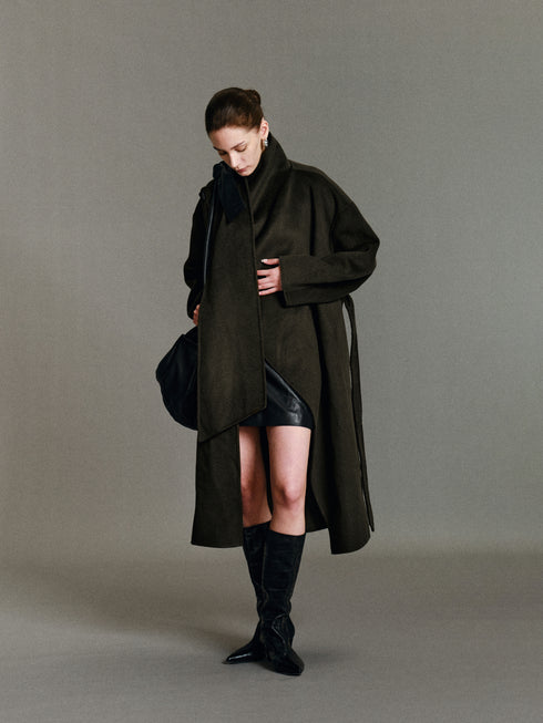 Anouk Scarf Wool Coat