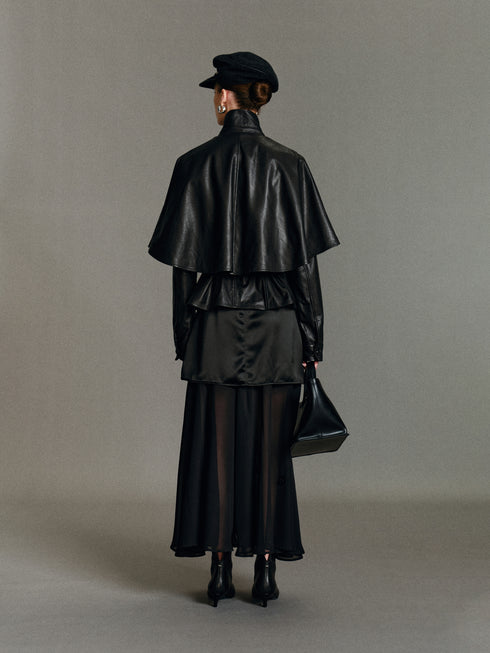 Vela Cape Leather Jacket