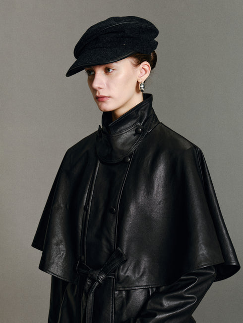 Vela Cape Leather Jacket