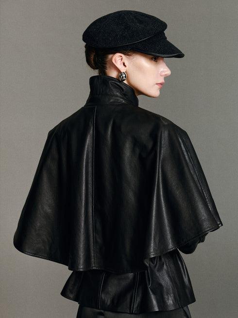 Vela Cape Leather Jacket