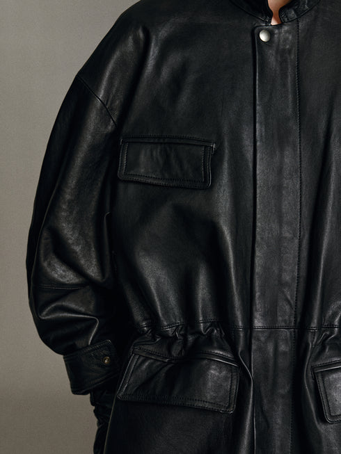 Runa Cape Leather Jacket