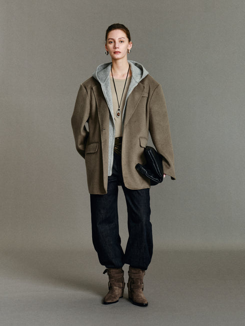 Neris Layered Wool Blazer