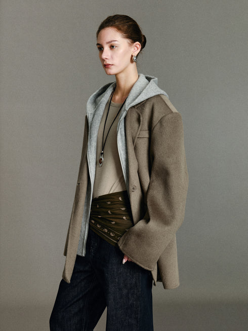 Neris Layered Wool Blazer