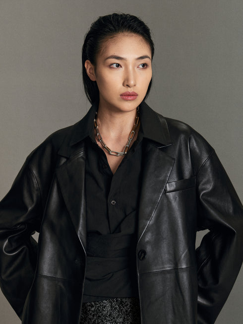 Maren Leather Blazer