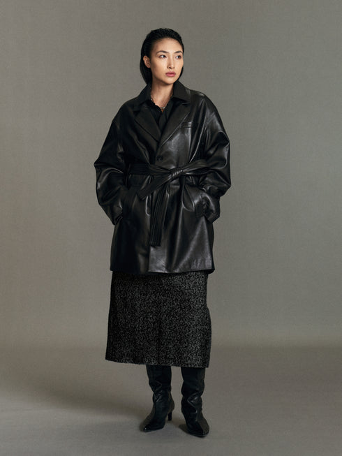 Maren Leather Blazer
