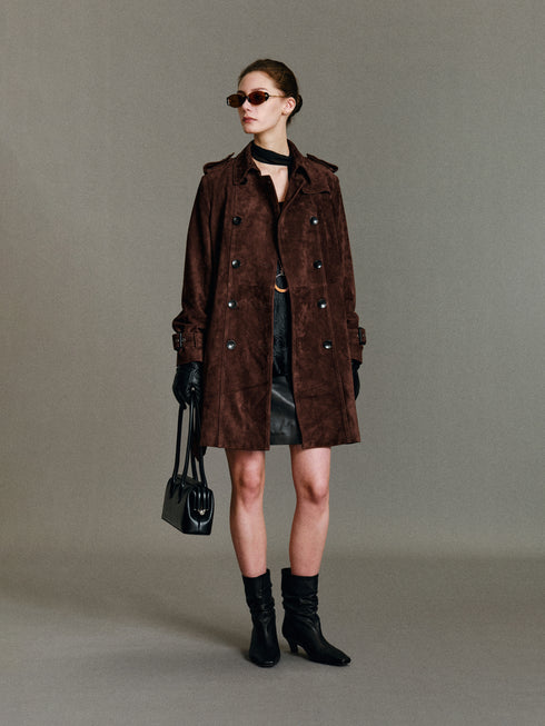 Sanna Suede Trench Coat