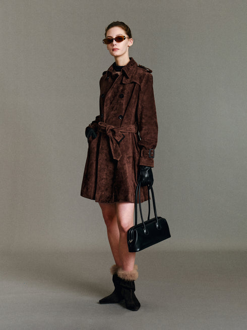 Sanna Suede Trench Coat