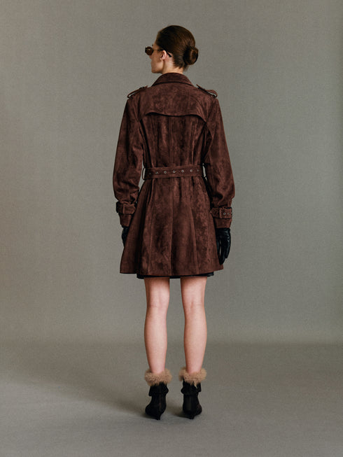 Sanna Suede Trench Coat