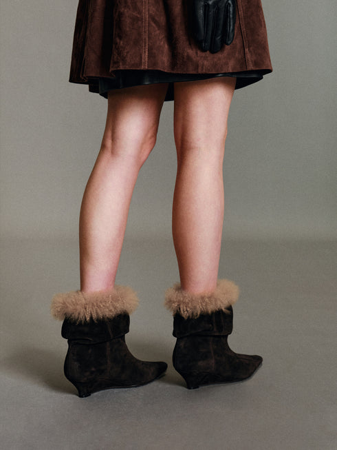 Lumi Wool-Cuff Boots