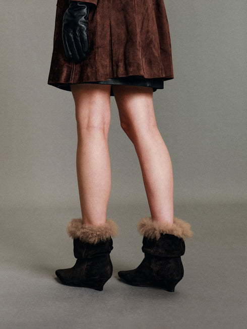 Lumi Wool-Cuff Boots