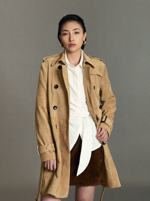 Sanna Suede Trench Coat