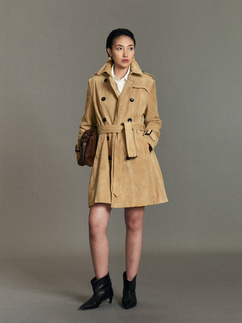 Sanna Suede Trench Coat