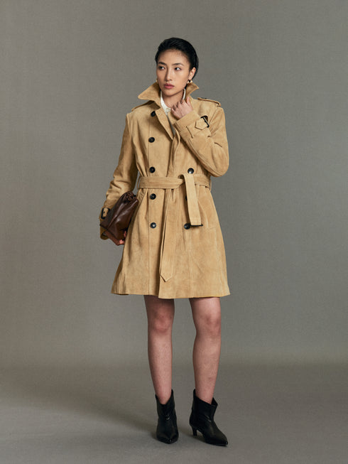 Sanna Suede Trench Coat