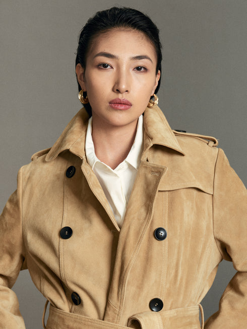 Sanna Suede Trench Coat