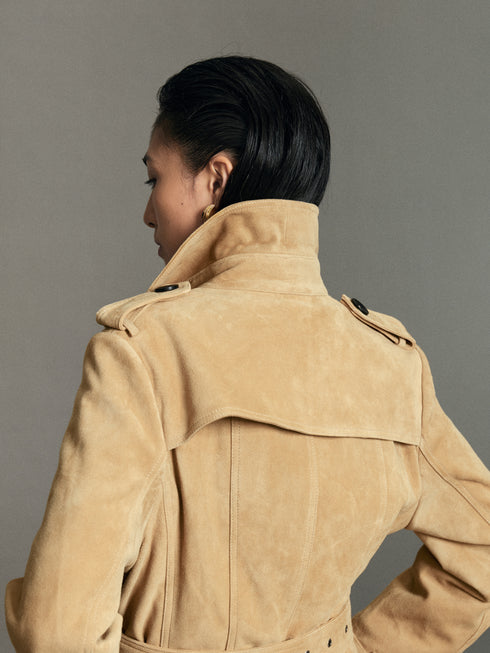 Sanna Suede Trench Coat