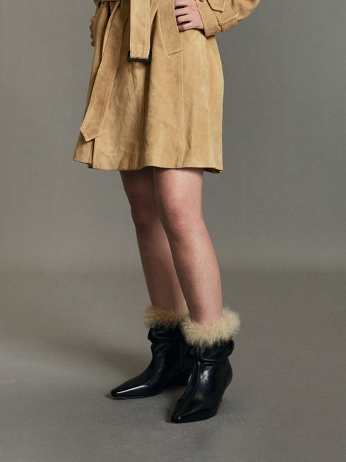 Ylva Wool-Cuff Boots