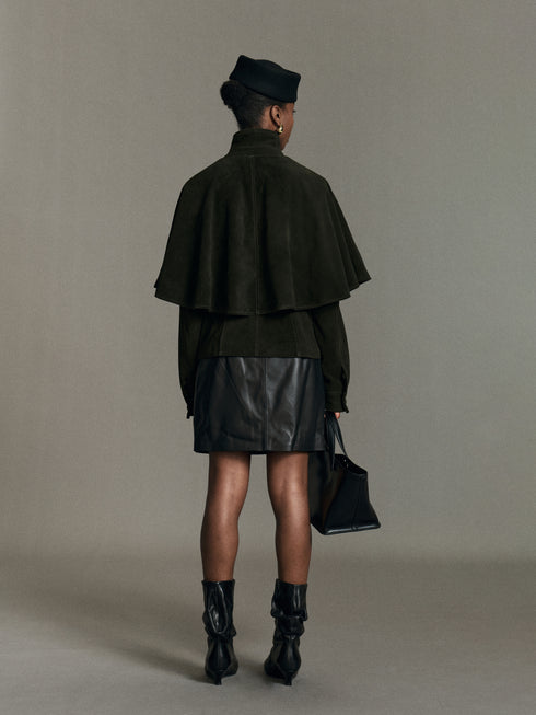 Vela Cape Leather Jacket