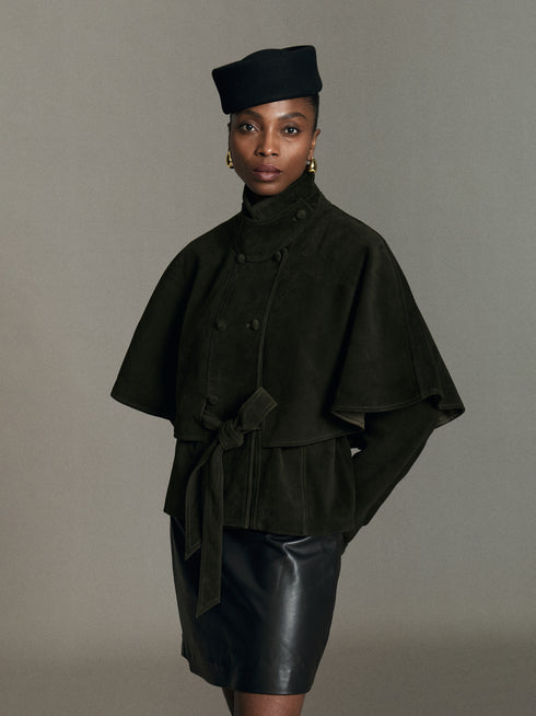 Vela Cape Leather Jacket