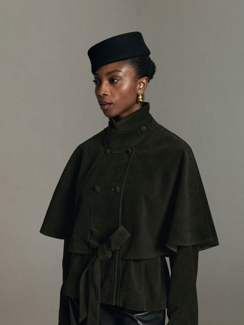 Vela Cape Leather Jacket