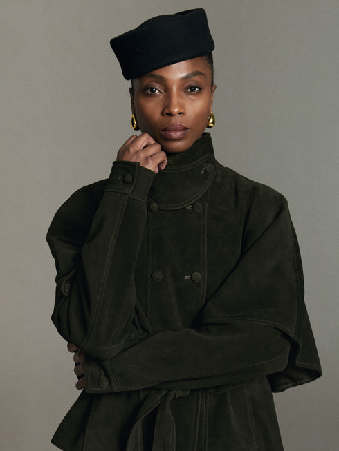 Vela Cape Leather Jacket