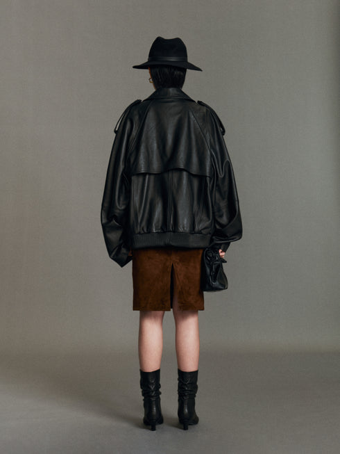 Alba Cape Leather Bomber