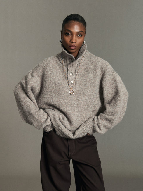 Oona Pullover mit Stehkragen