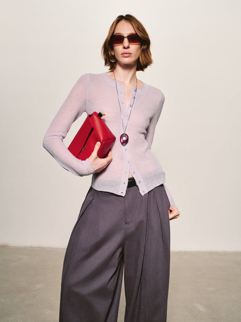 Cárdigan vaporoso transparente