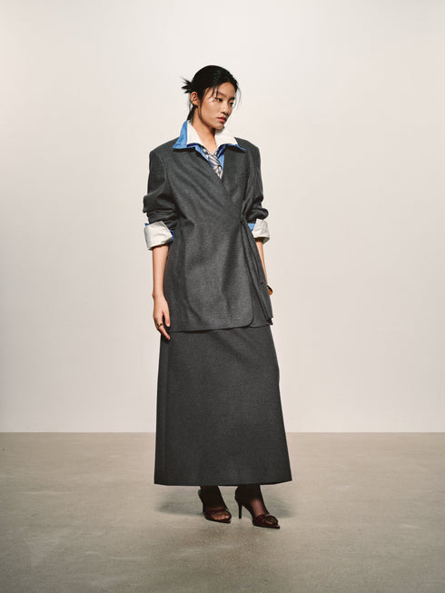 Maxi noble de mezcla de cachemira