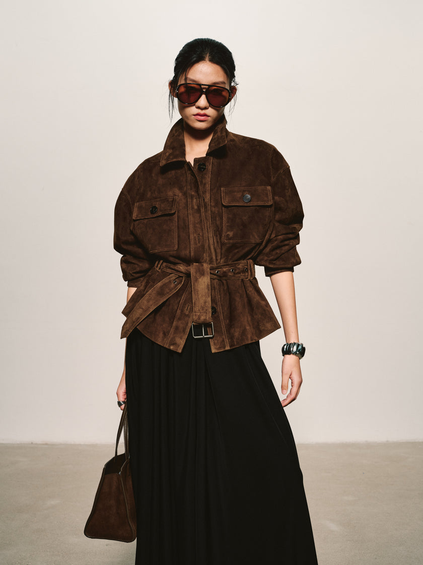 Suede Utility Field Jacket