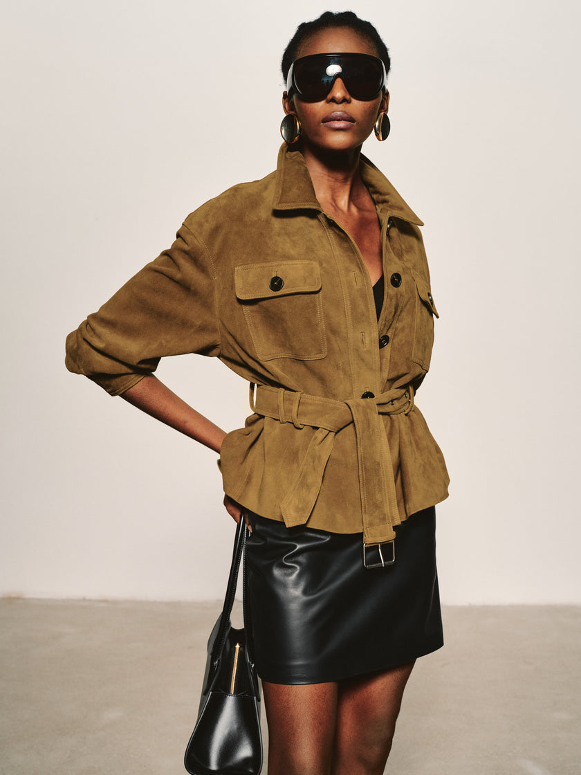 Suede Utility Field Jacket