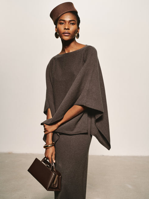 Umber Wool Cape