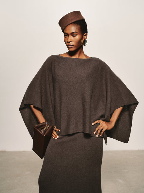 Umber Wool Cape