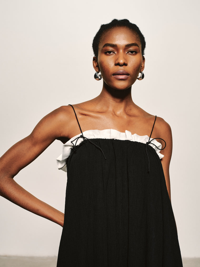 Crepe Cotton Volume Maxi