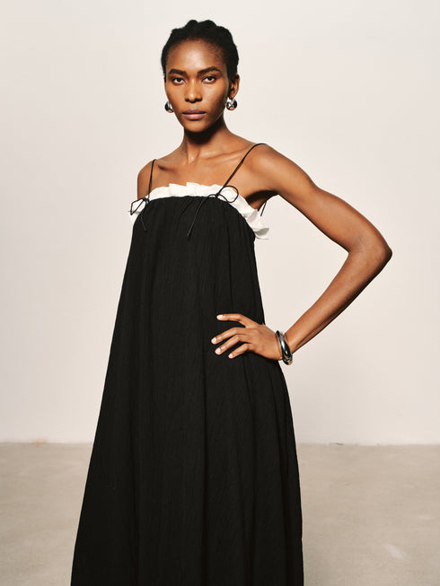 Crepe Cotton Volume Maxi