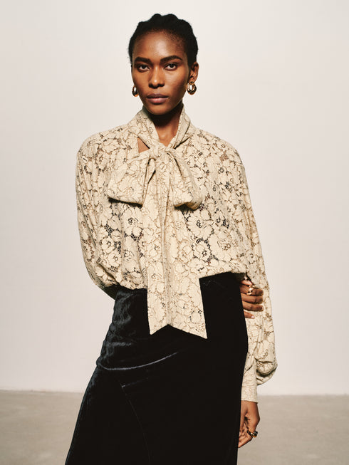 Heirloom Lace Tie-Blouse