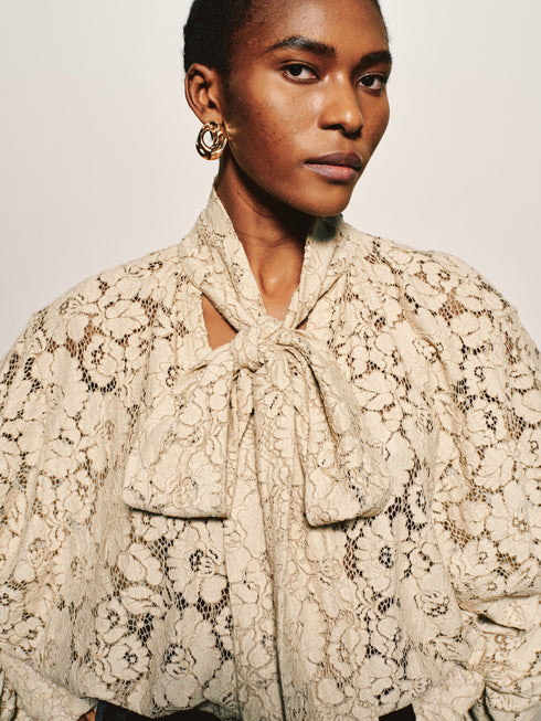 Heirloom Lace Tie-Blouse