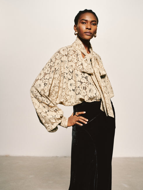 Heirloom Lace Tie-Blouse