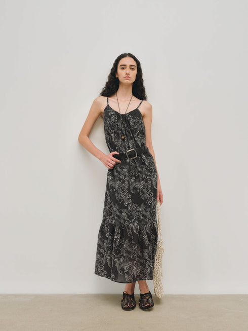 Meridian Robe nuisette imprimée