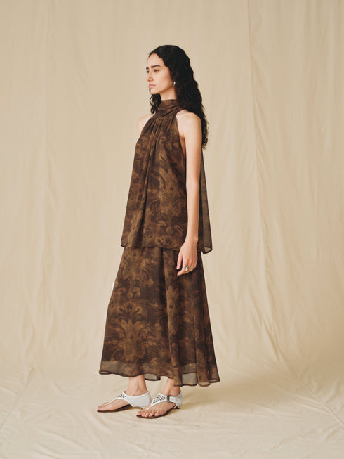 Vire Sheer Printed Skirt