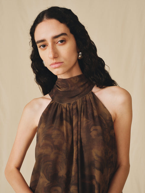 Vire Draped Halter Top