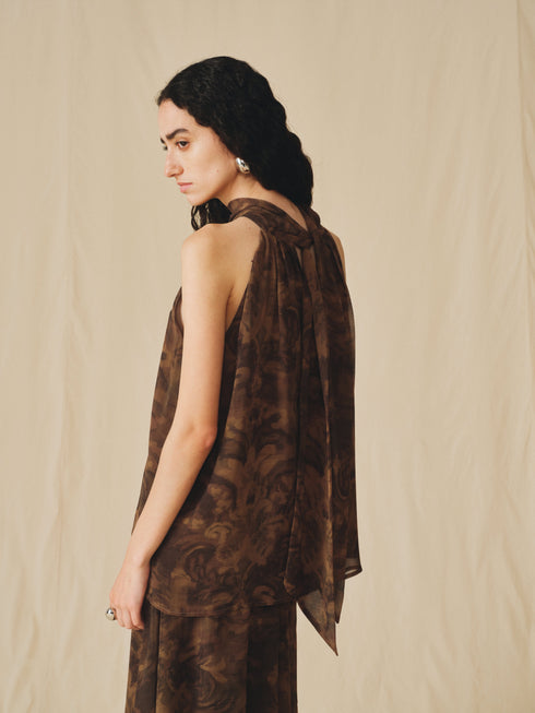 Vire Draped Halter Top