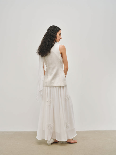 Aeris Embroidered Sheer Skirt