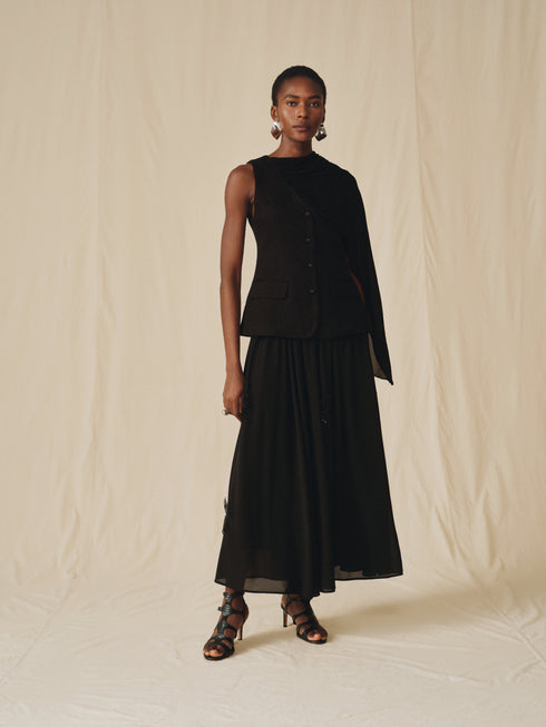 Aeris Embroidered Sheer Skirt
