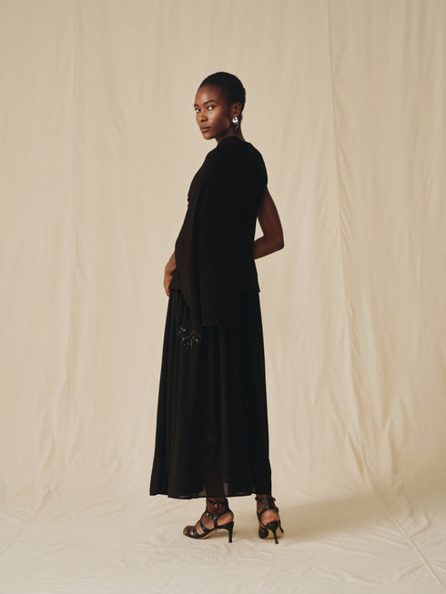 Aeris Embroidered Sheer Skirt