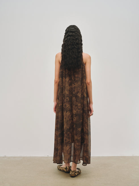 Robe dos nu imprimée Iria