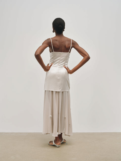 Robe nuisette Zephyr à ourlet transparent